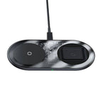 Baseus Simple 2in1 Wireless Charger Pro Edition For Phones+Pod — Transparent