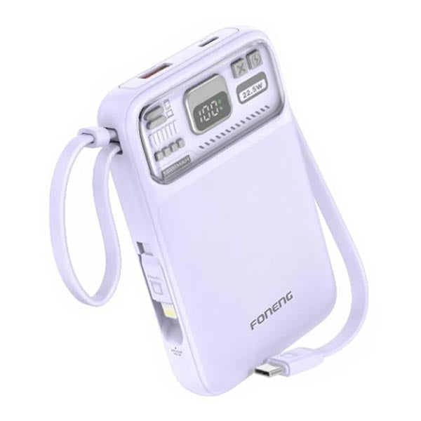 Foneng PX112 22.5W Magnetic With Dual Cables Wireless Power Bank - 10000mAh